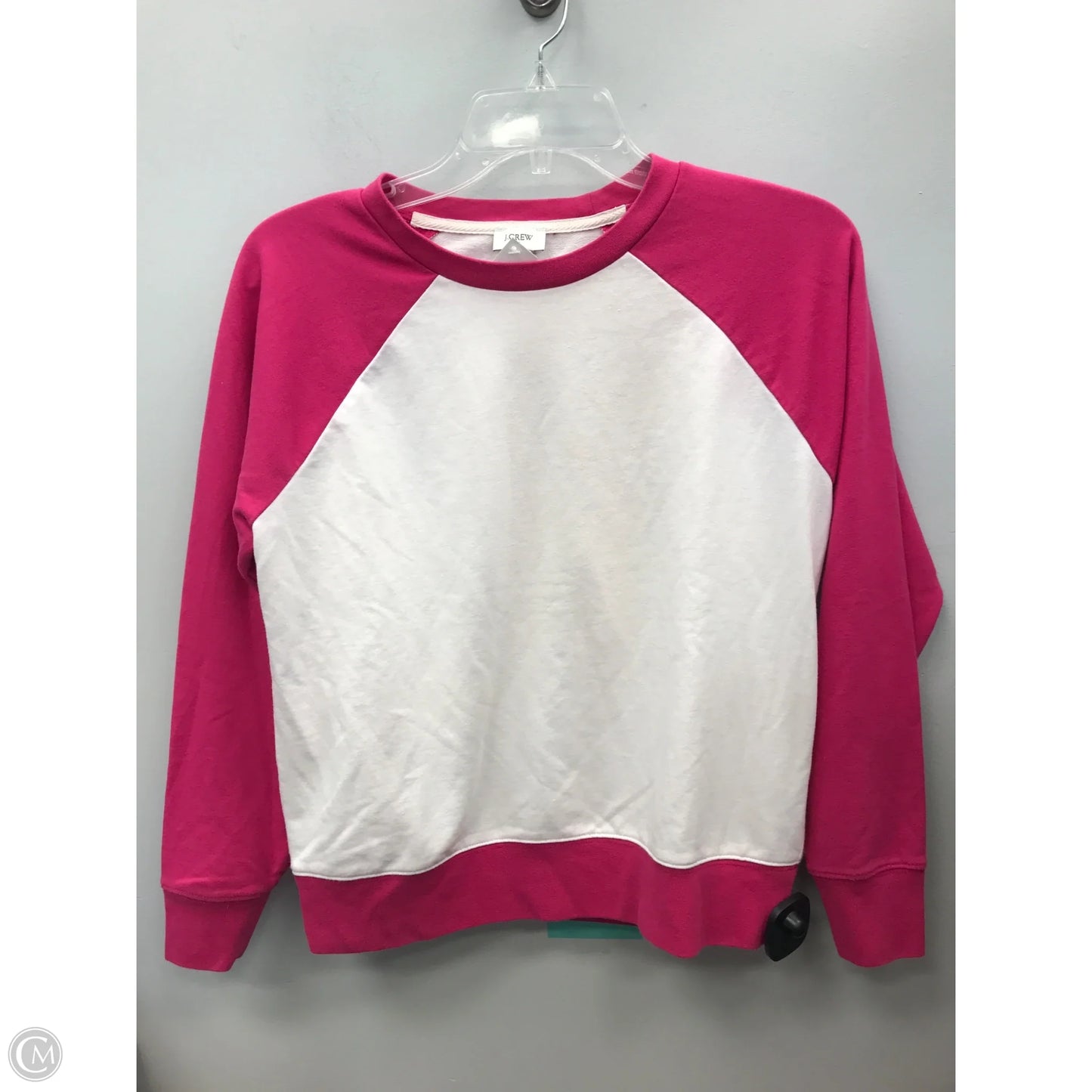 Top Long Sleeve By J. Crew In Pink & White, Size: Xs