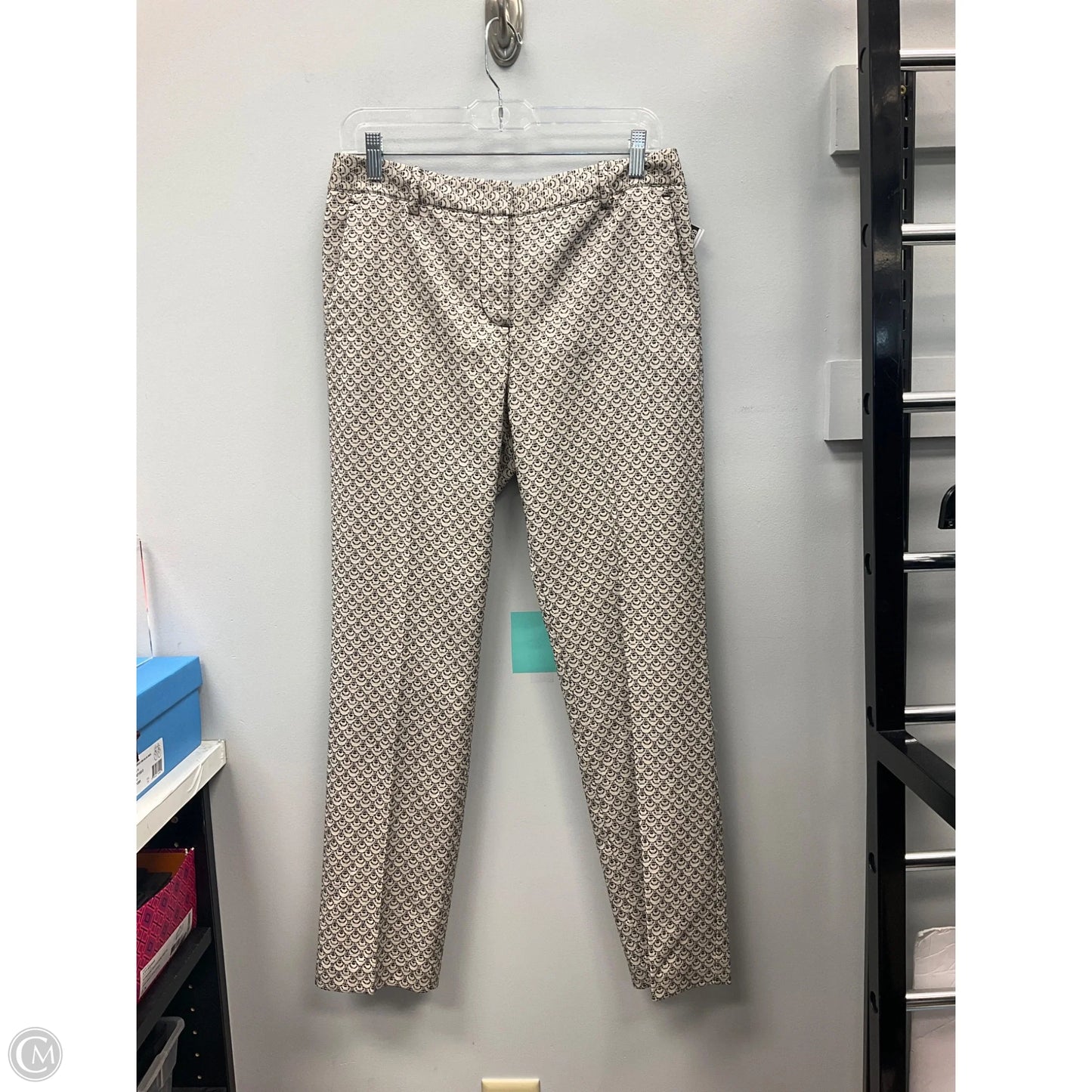 Pants Designer By Tory Burch In Blue & Cream, Size: 6