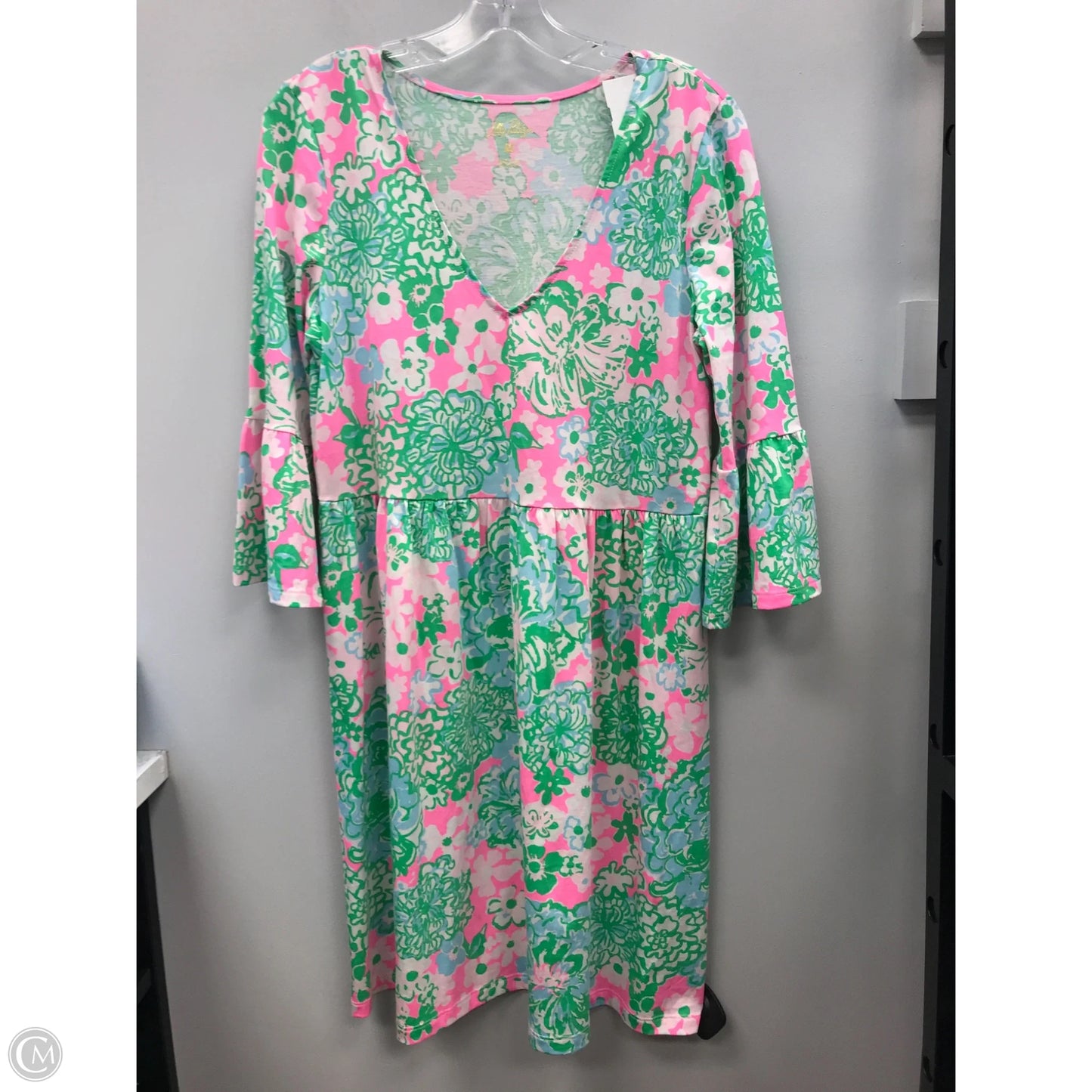 Dress Designer By Lilly Pulitzer In Green & Pink, Size: M