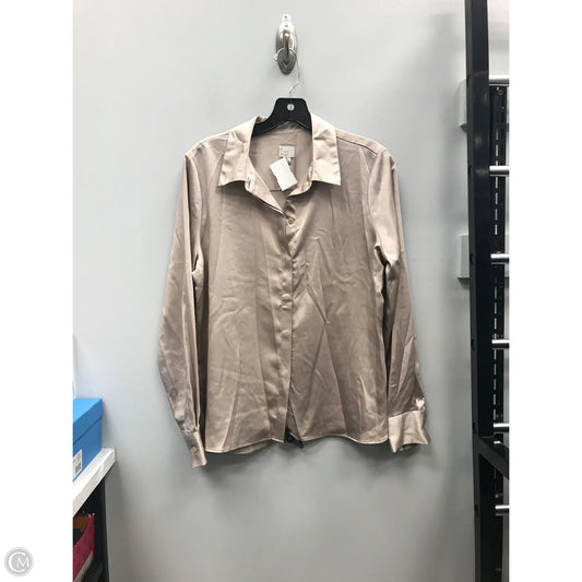 Top Long Sleeve By A New Day In Taupe, Size: M