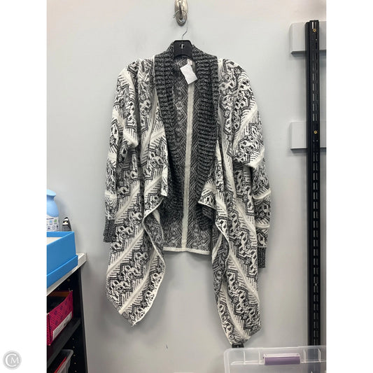 Sweater Cardigan By Dressbarn In Black & White, Size: 2x