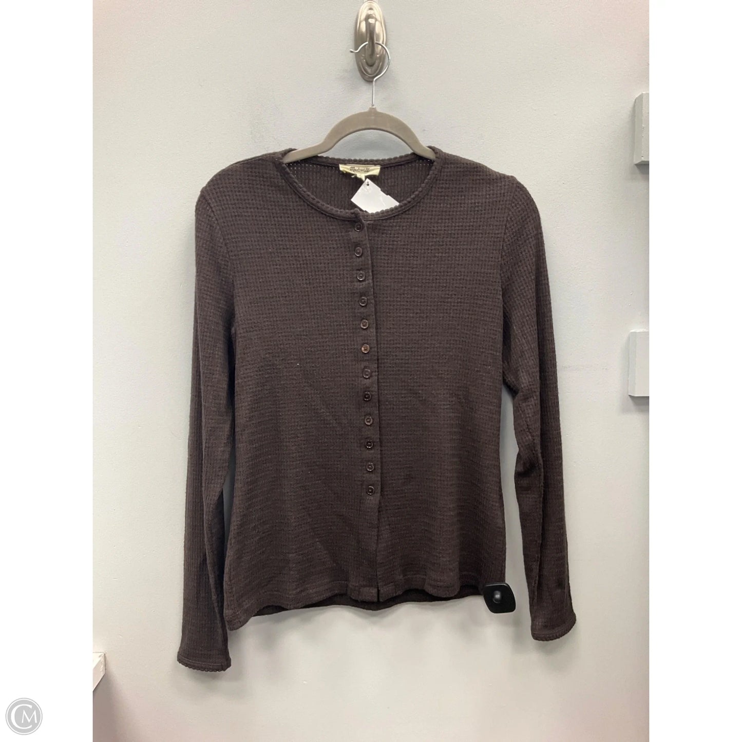 Top Long Sleeve By Madewell In Brown, Size: L