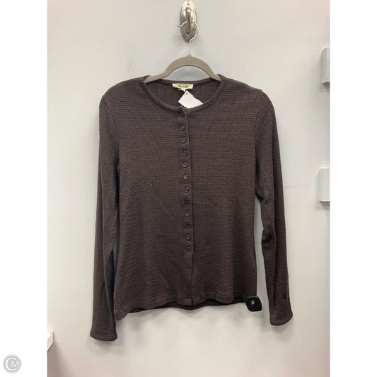 Top Long Sleeve By Madewell In Brown, Size: L