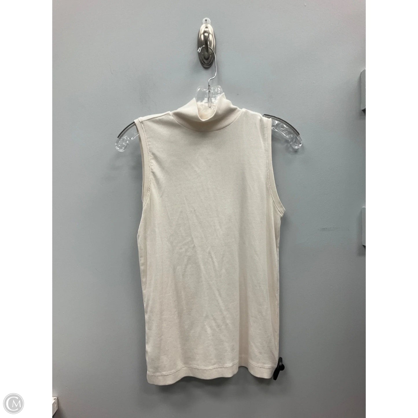 Top Sleeveless By Loft In Cream, Size: M