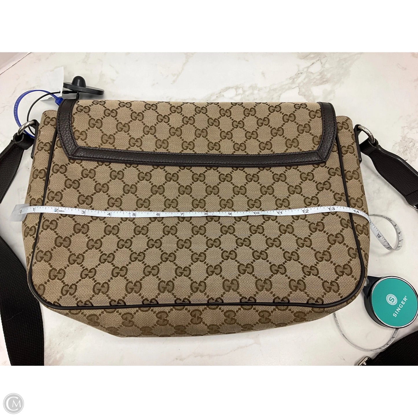 Crossbody Luxury Designer By Gucci, Size: Large