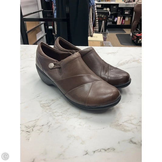 Shoes Heels Block By Clarks In Brown, Size: 10