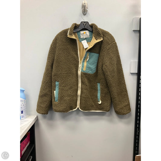 Jacket Faux Fur & Sherpa By Clothes Mentor In Green, Size: S