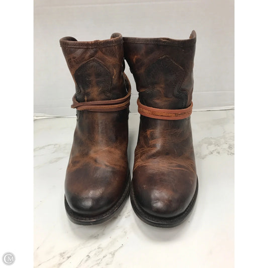 Boots Ankle Heels By Freebird In Brown, Size: 9