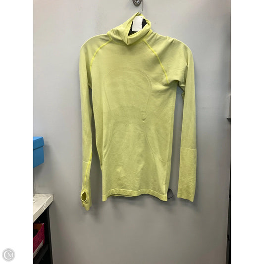 Athletic Top Long Sleeve Collar By Lululemon In Yellow, Size: 4