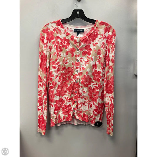 Cardigan By Karen Scott In Floral Print, Size: M