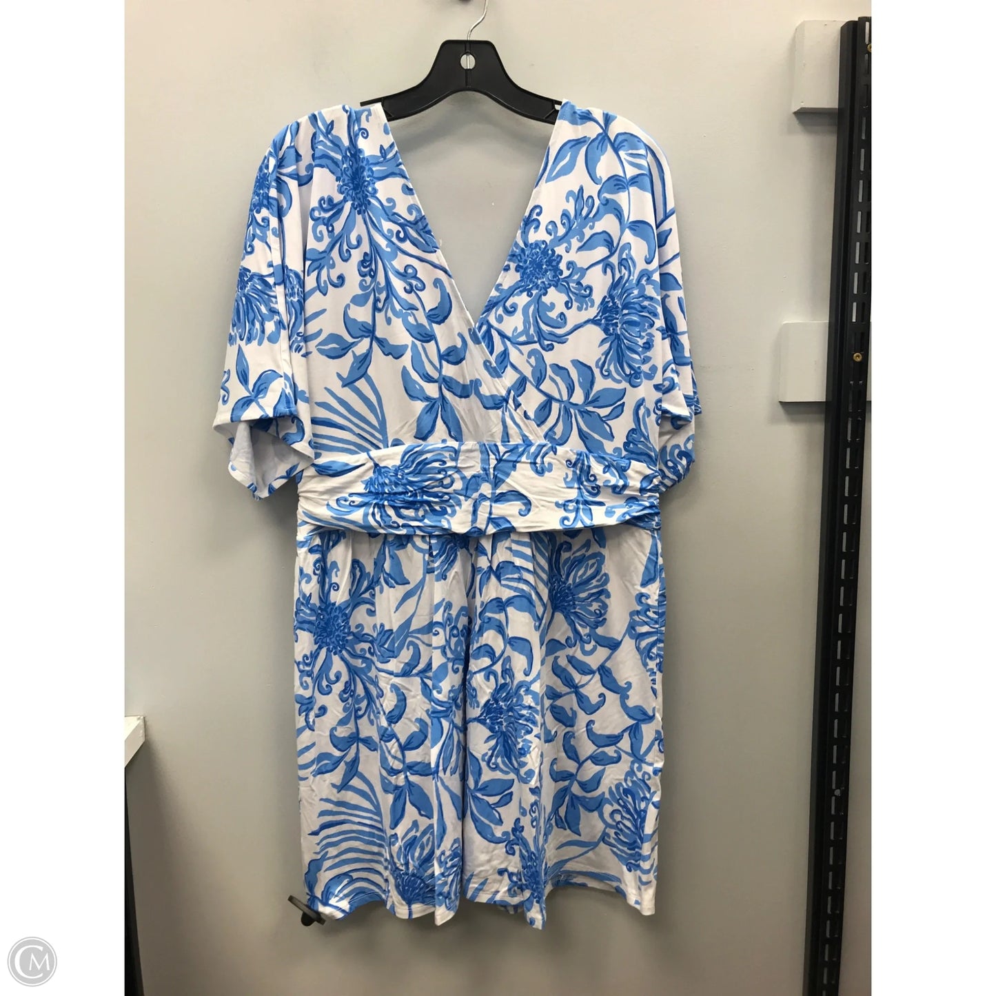 Dress Designer By Lilly Pulitzer In Blue & White, Size: Xxl