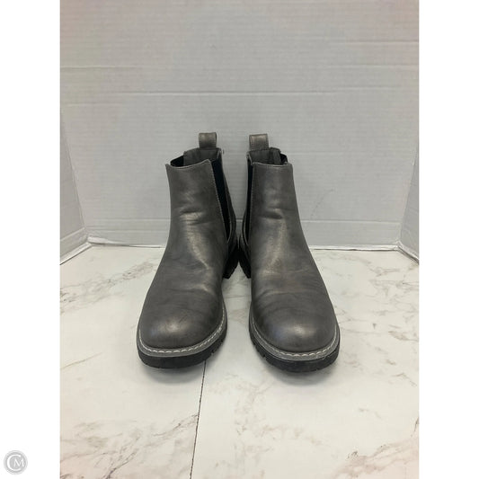 Boots Ankle Flats By Seven 7 In Silver, Size: 11