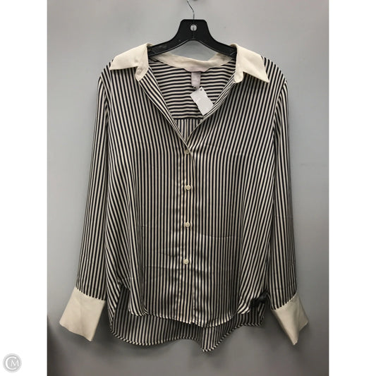 Top Long Sleeve By H&m In Striped Pattern, Size: S