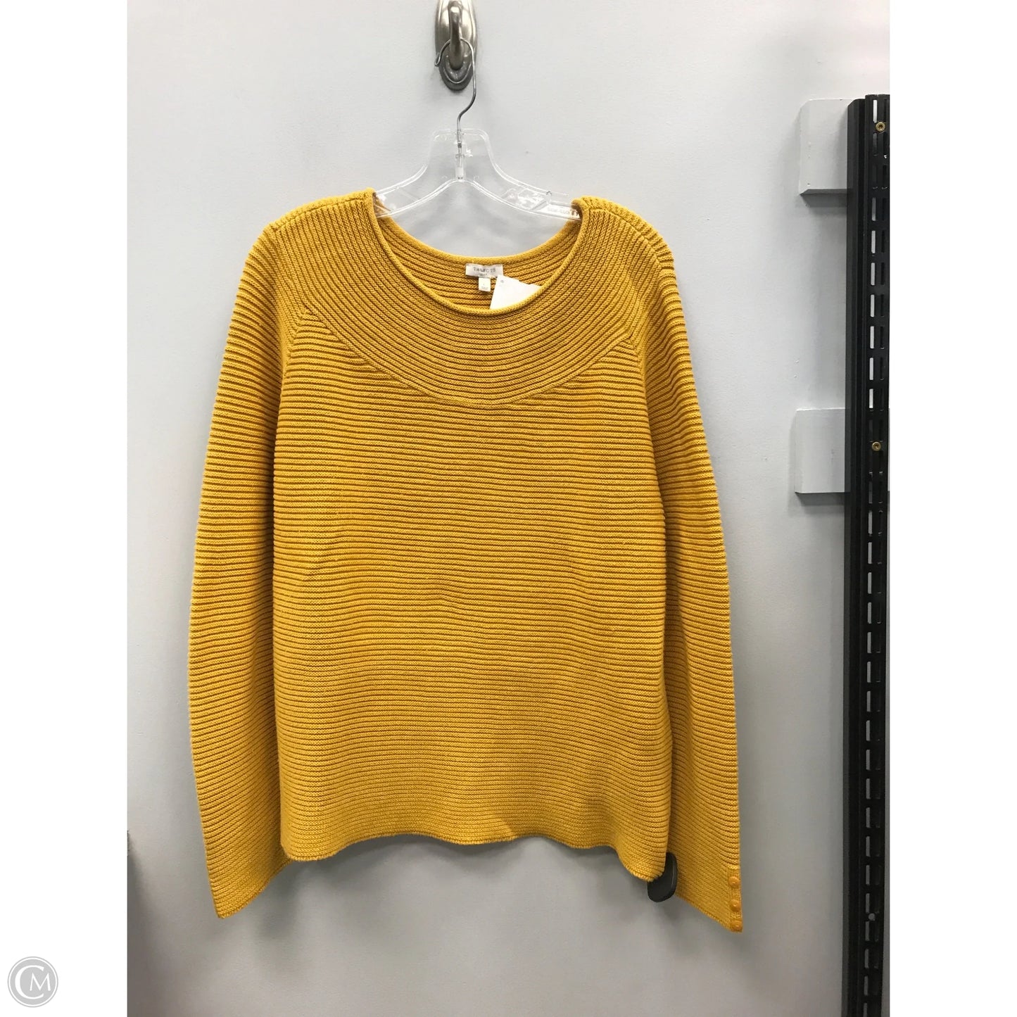 Sweater By Talbots In Gold, Size: L