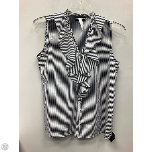 Top Sleeveless Designer By Karl Lagerfeld In Striped Pattern, Size: M