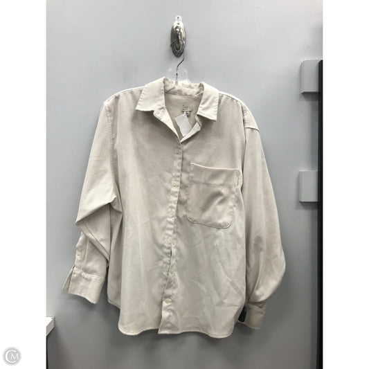 Top Long Sleeve By A New Day In Cream, Size: S