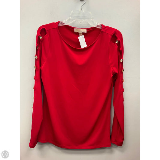 Top Long Sleeve By Michael By Michael Kors In Red, Size: S