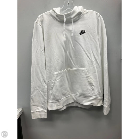 Sweatshirt Hoodie By Nike In White, Size: L