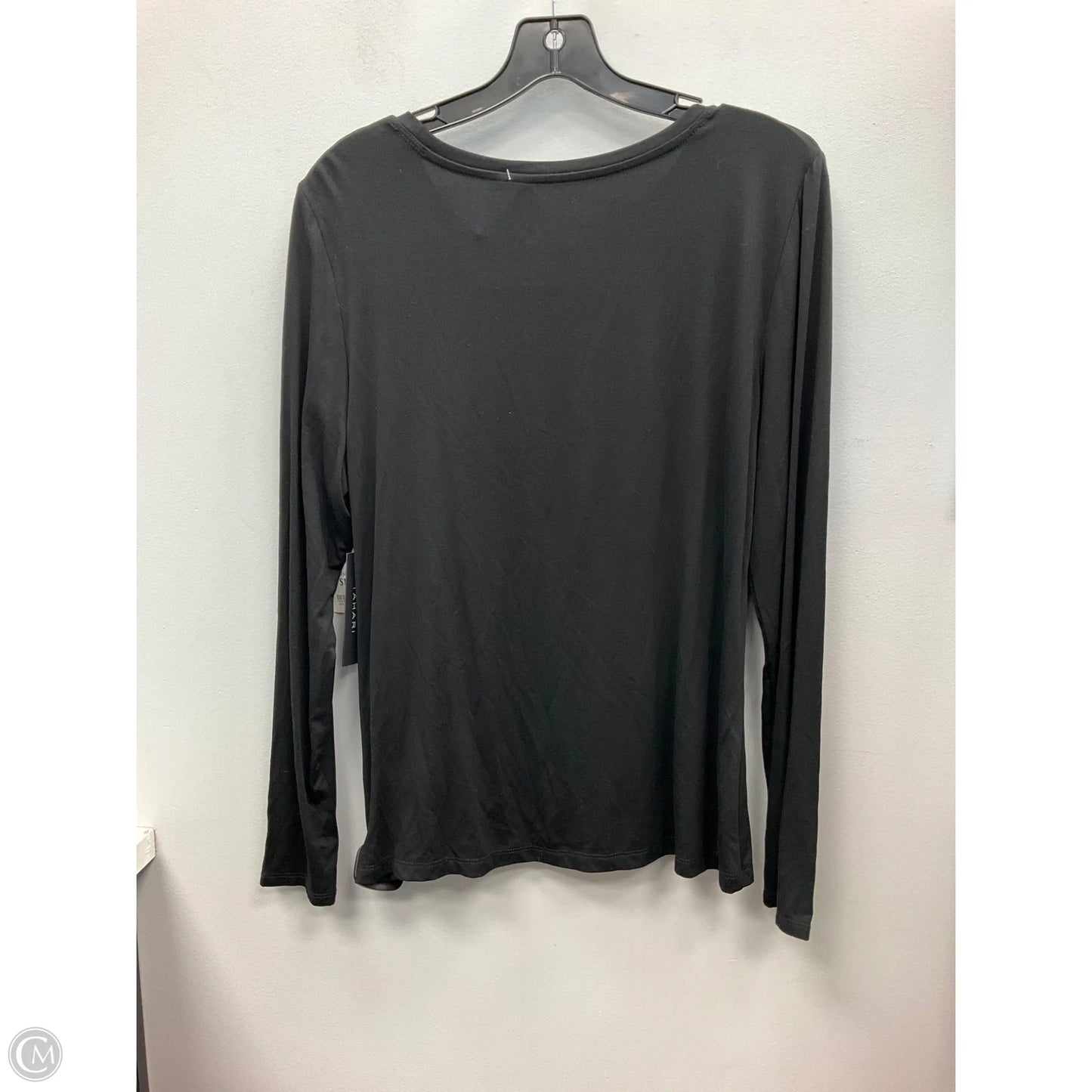Top Long Sleeve Basic By Tahari In Black, Size: L
