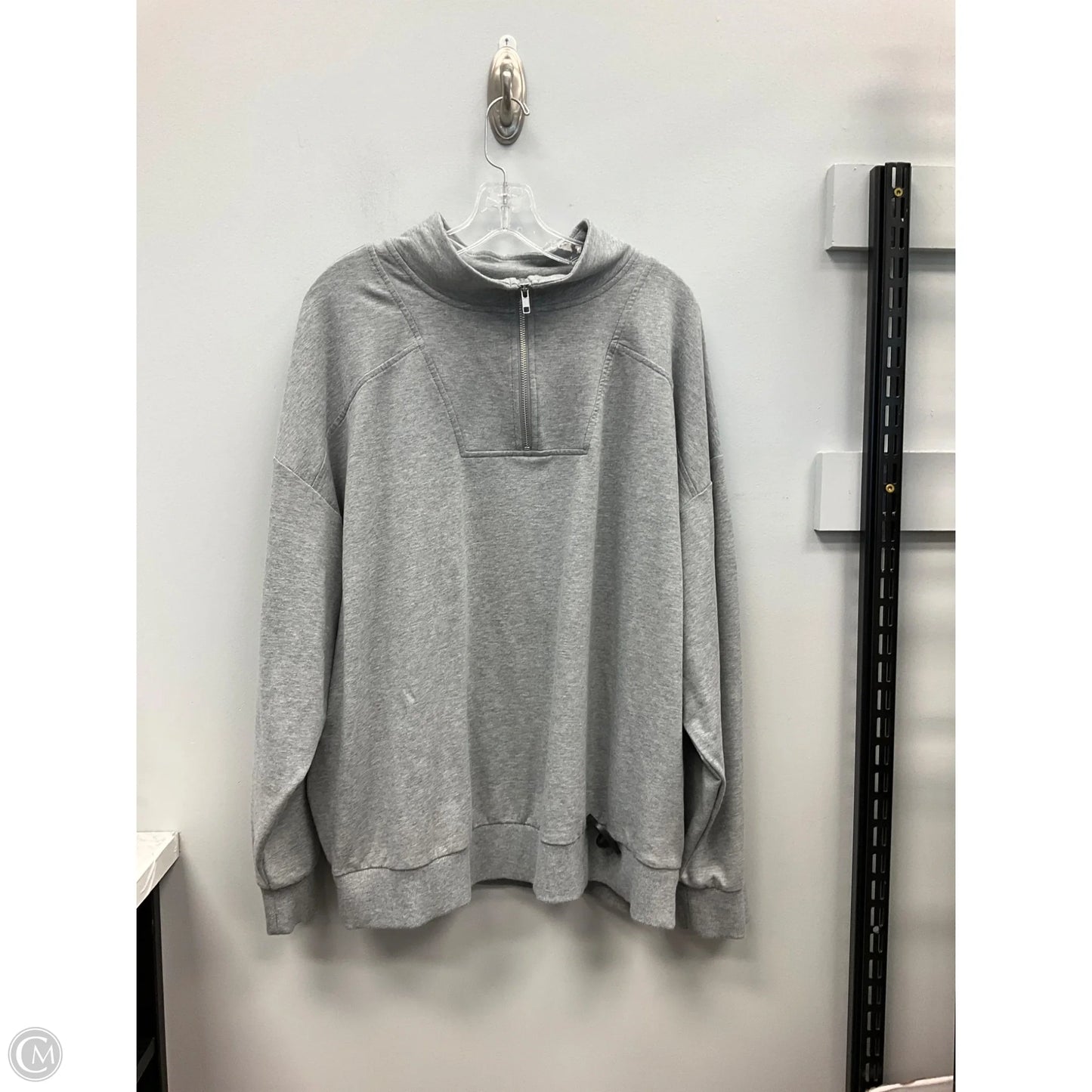 Top Long Sleeve By Ava & Viv In Grey, Size: 2x