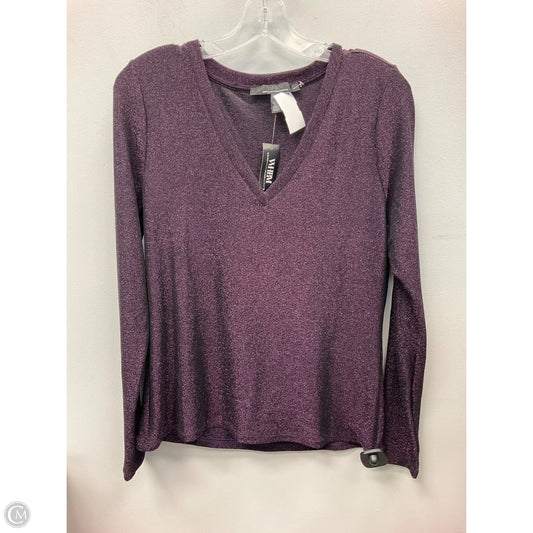 Top Long Sleeve By White House Black Market In Purple, Size: M
