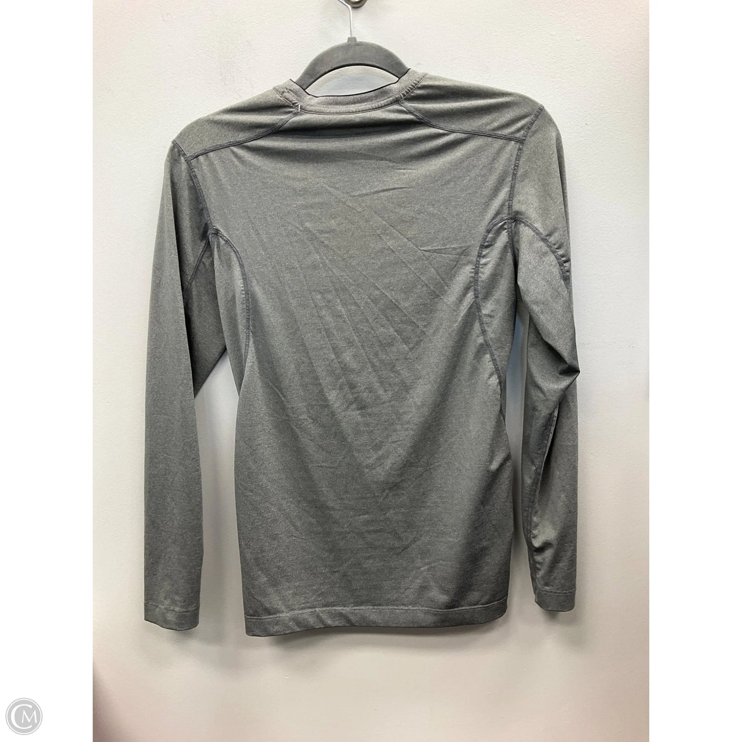 Athletic Top Long Sleeve Crewneck By Nike Apparel In Grey, Size: S
