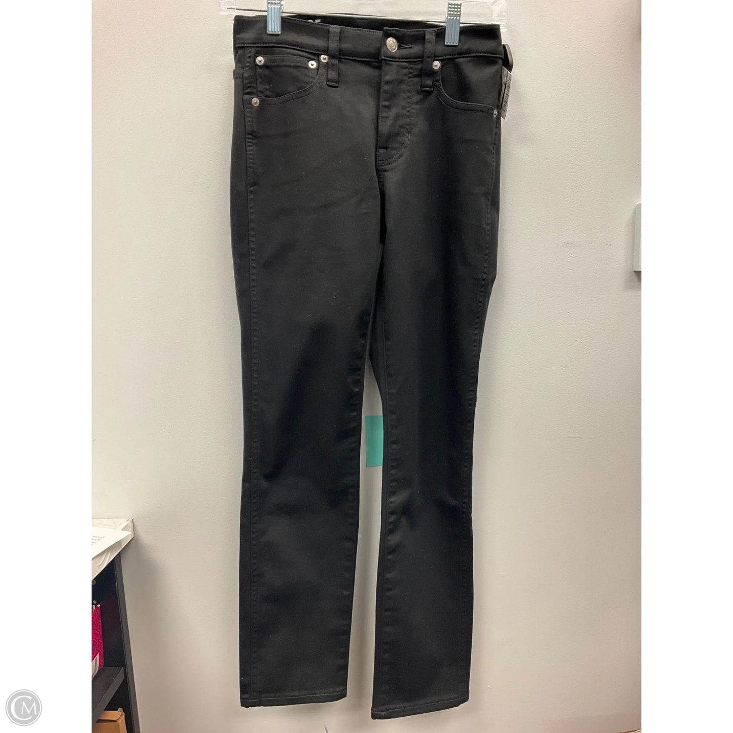 Jeans Skinny By J. Crew In Black Denim, Size: 0