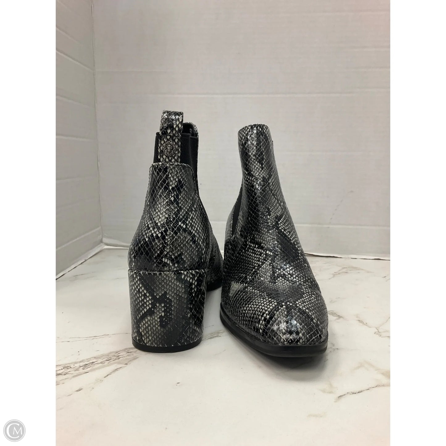 Boots Ankle Heels By Anne Klein In Snakeskin Print, Size: 6.5