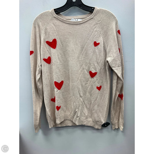 Sweater By Magaschoni In Red & Tan, Size: L