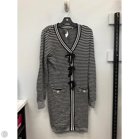 Dress Sweater By Nicole Miller In Striped Pattern, Size: M
