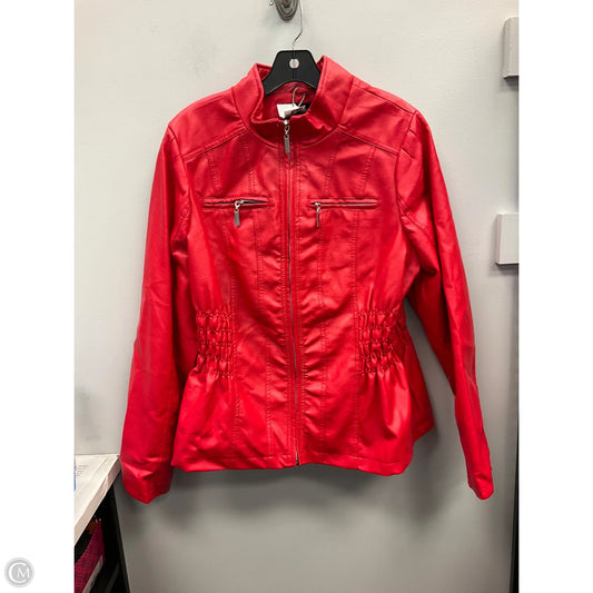 Jacket Other By New Look In Red, Size: 1x