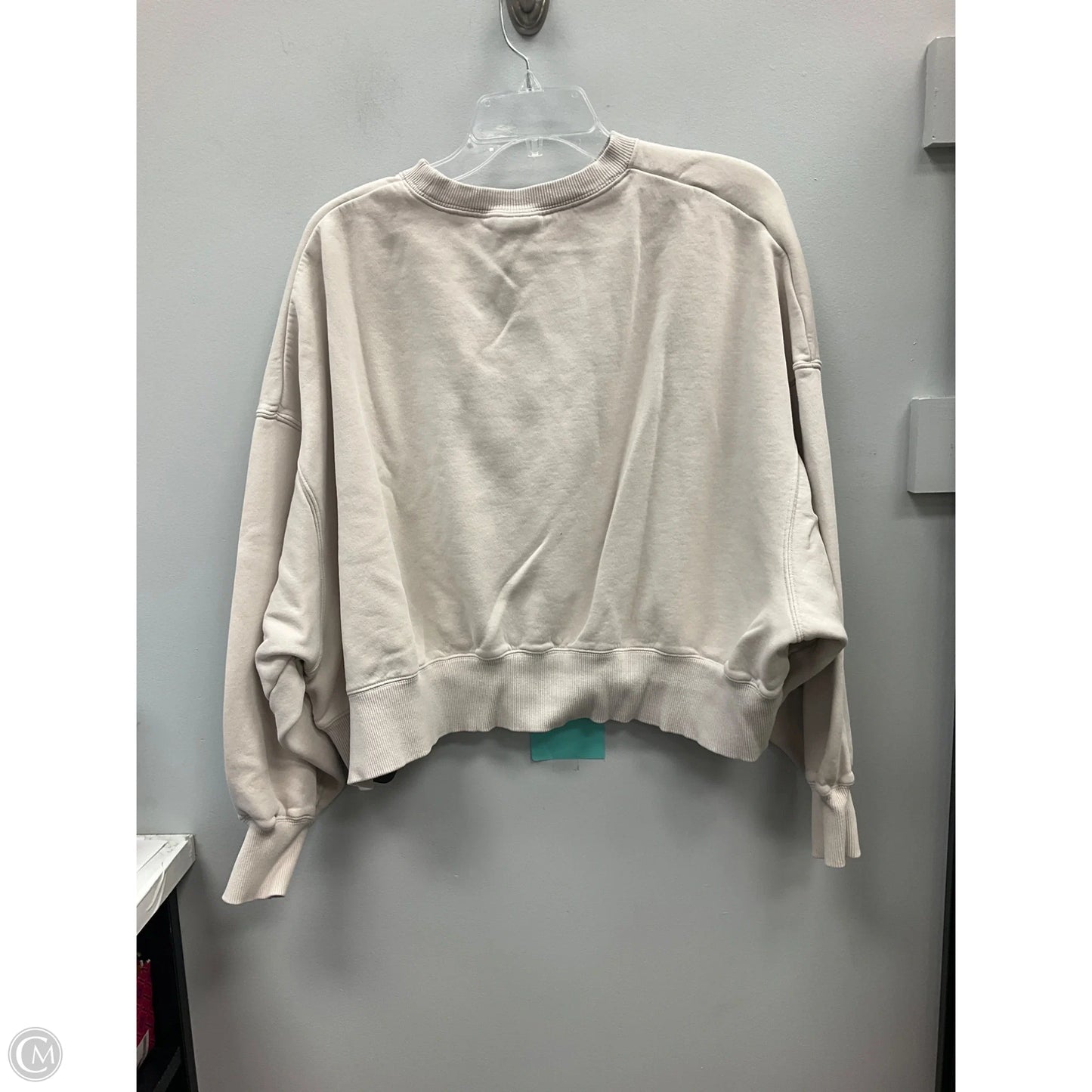 Sweatshirt Crewneck By Nike Apparel In Cream, Size: M