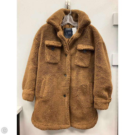 Jacket Faux Fur & Sherpa By Lucky Brand In Brown, Size: Xs