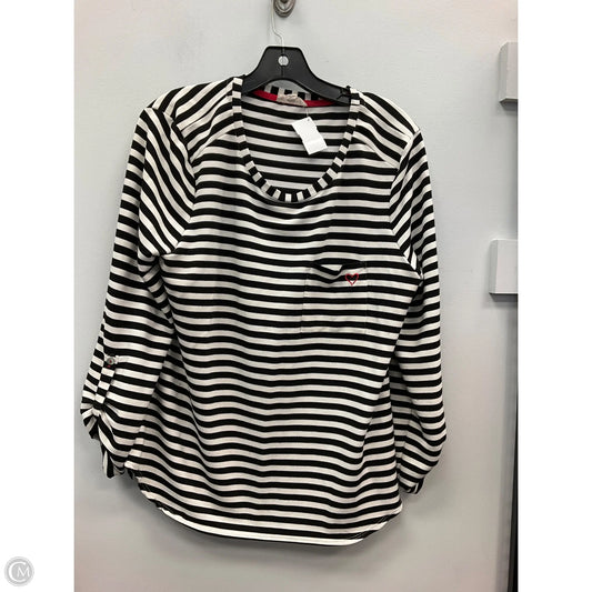 Top Long Sleeve By Jane And Delancey In Striped Pattern, Size: L