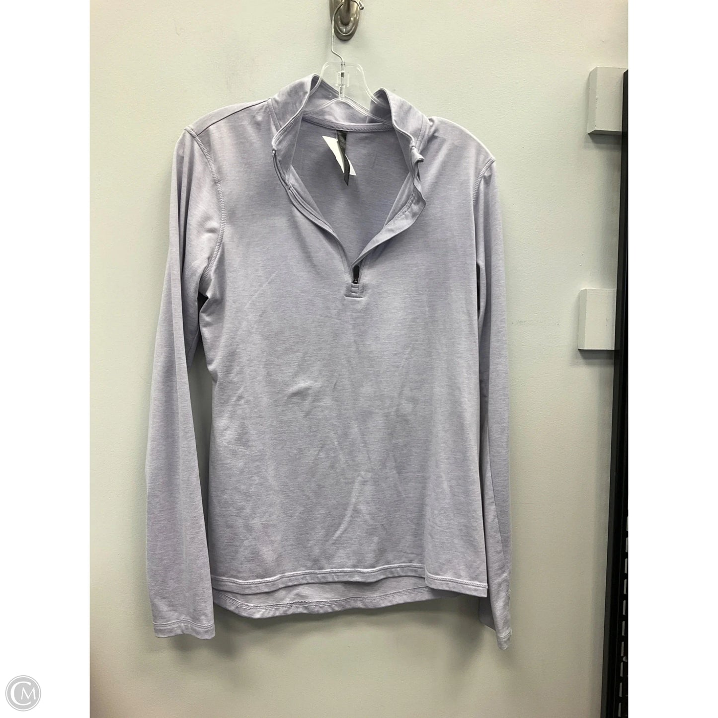 Athletic Top Long Sleeve Collar By Gaiam In Purple, Size: L