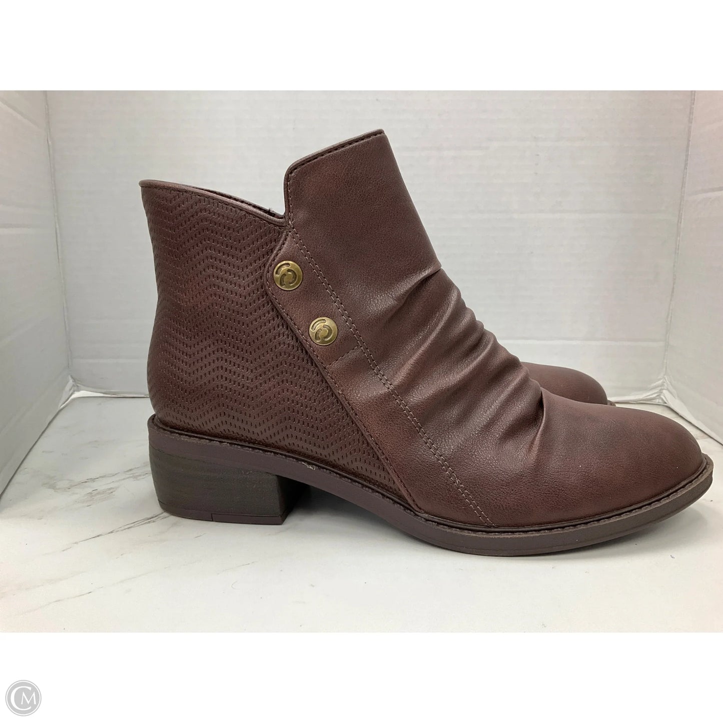 Boots Ankle Heels By Bare Traps In Brown, Size: 8