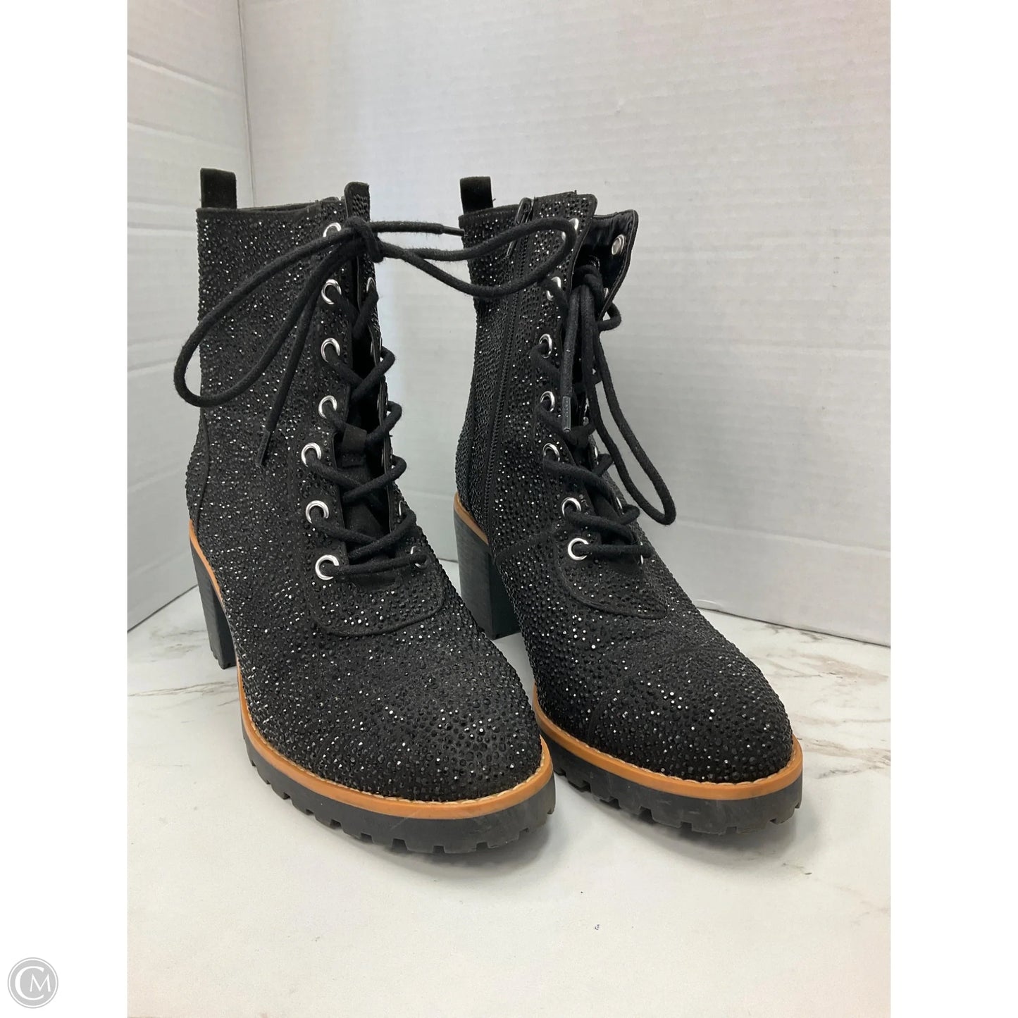 Boots Ankle Heels By Inc In Black, Size: 8