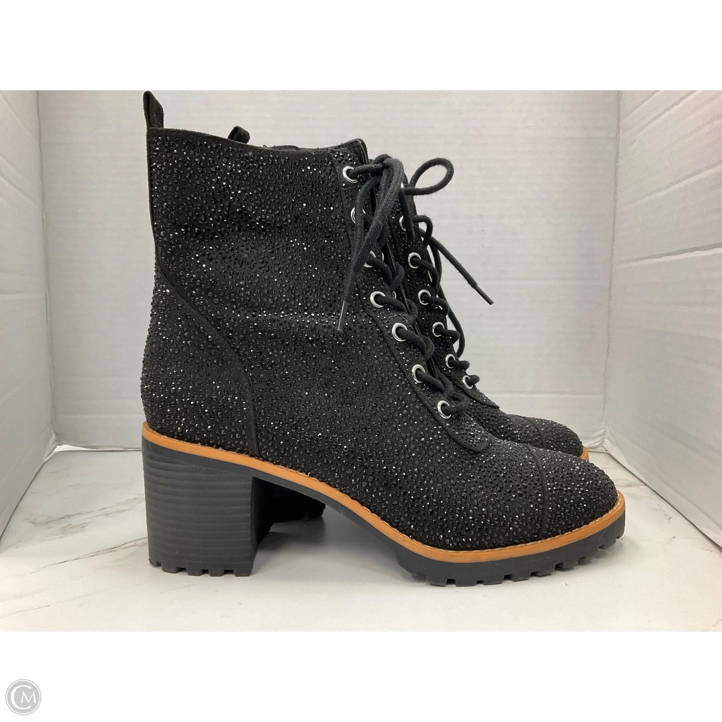 Boots Ankle Heels By Inc In Black, Size: 8