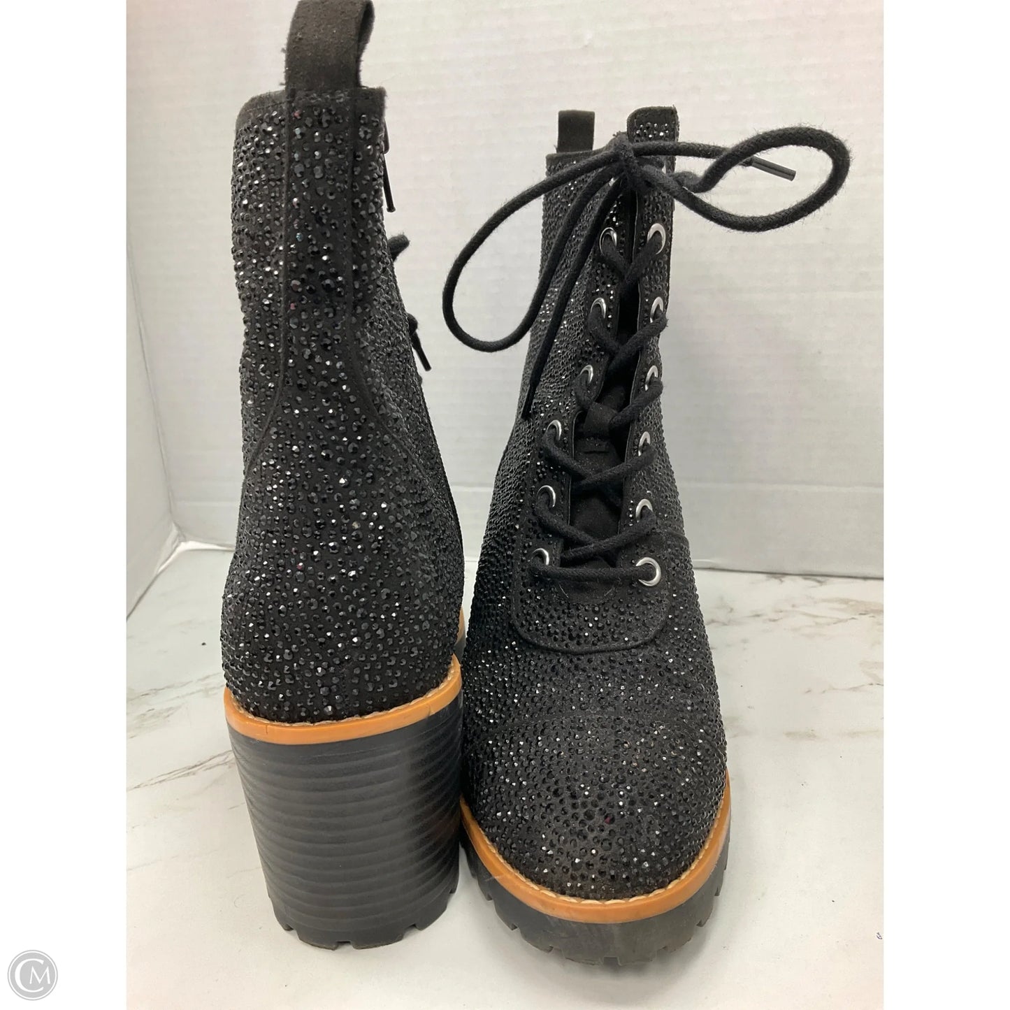 Boots Ankle Heels By Inc In Black, Size: 8