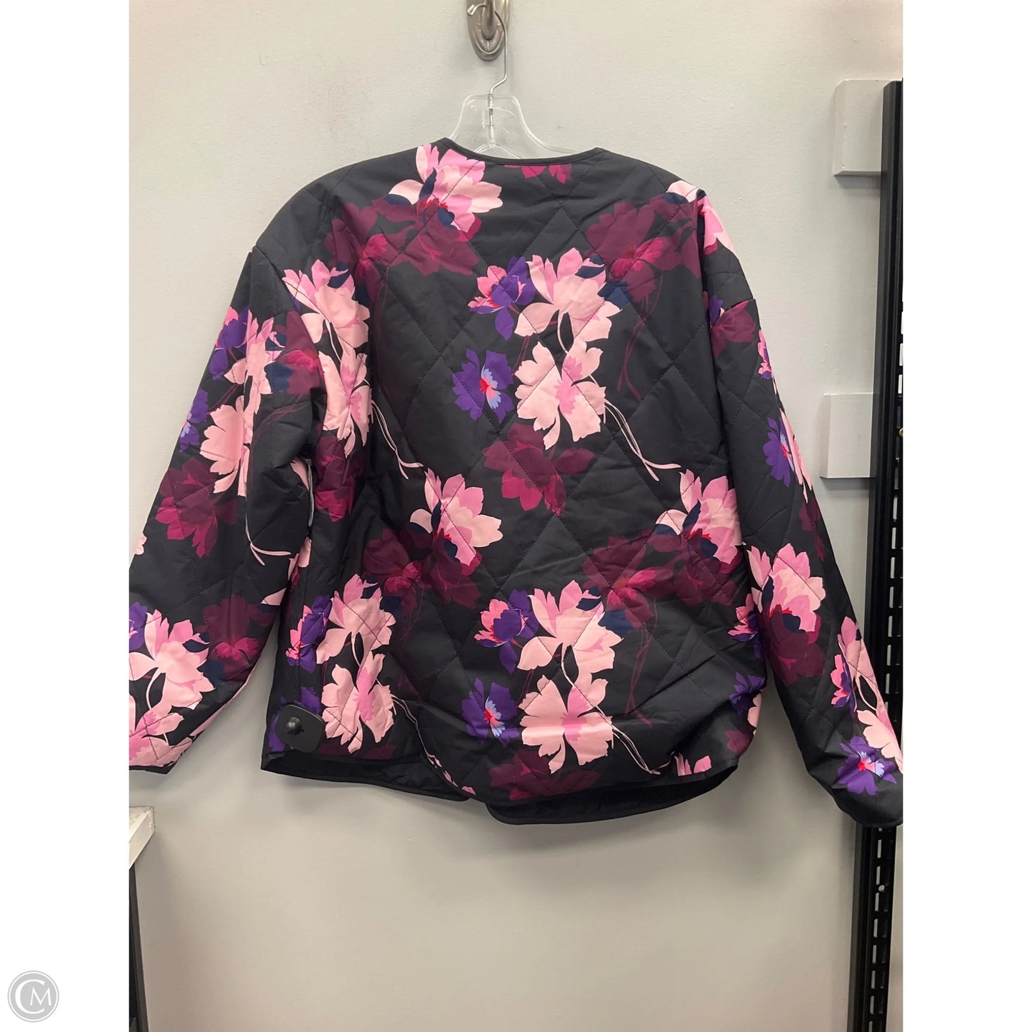 Jacket Puffer & Quilted By Liz Claiborne In Floral Print, Size: M