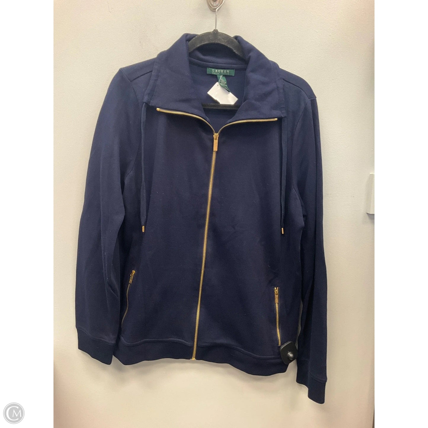 Sweatshirt Collar By Lauren By Ralph Lauren In Navy, Size: Xl