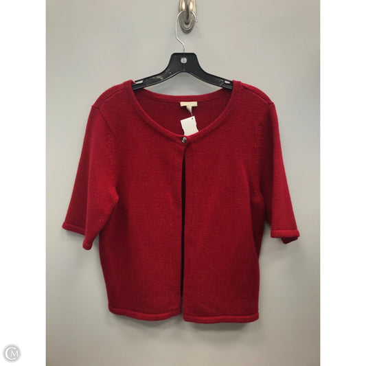 Sweater Short Sleeve By Talbots In Red, Size: S