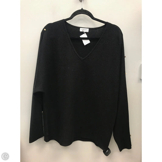 Top Long Sleeve By Carmen By Carmen Marc Valvo In Black, Size: M