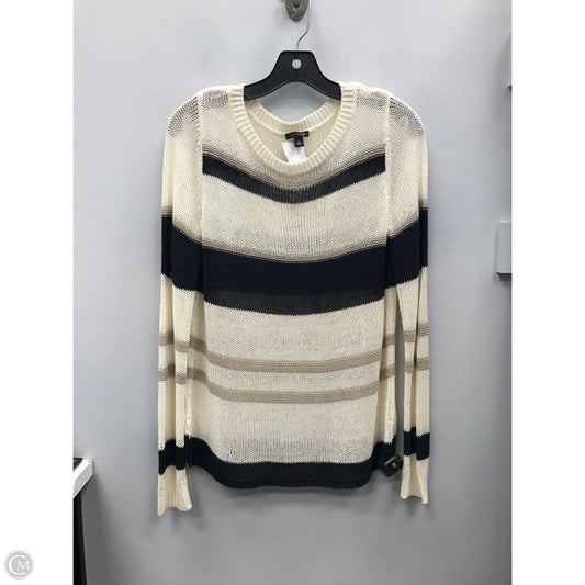 Top Long Sleeve By Ann Taylor In Striped Pattern, Size: M