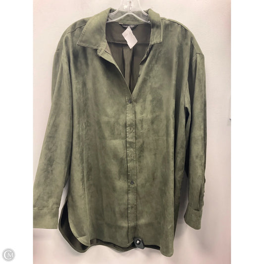 Top Long Sleeve By Banana Republic In Green, Size: L