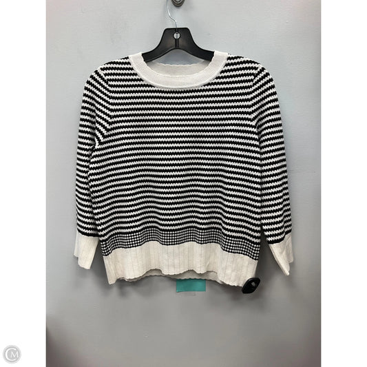 Sweater By Adrianna Papell In Striped Pattern, Size: S