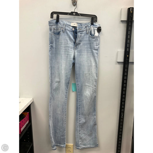 Jeans Boot Cut By 7 For All Mankind In Blue Denim, Size: 12
