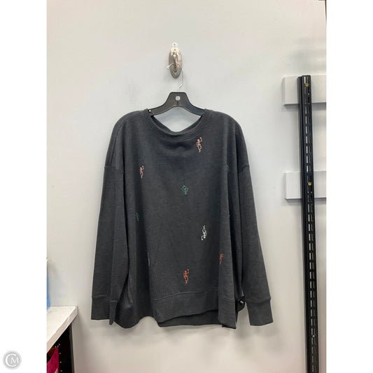 Top Long Sleeve By Lucky Brand In Grey, Size: 2x