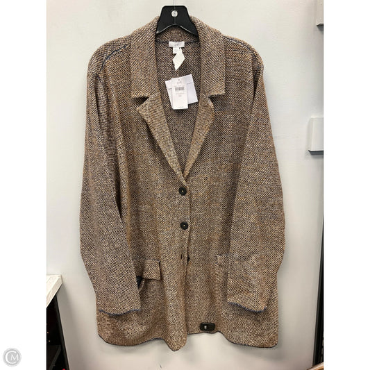 Sweater Cardigan By J. Jill In Tan, Size: 3x