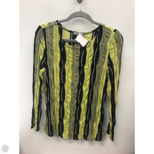 Top Long Sleeve By Habitat In Black & Green, Size: S